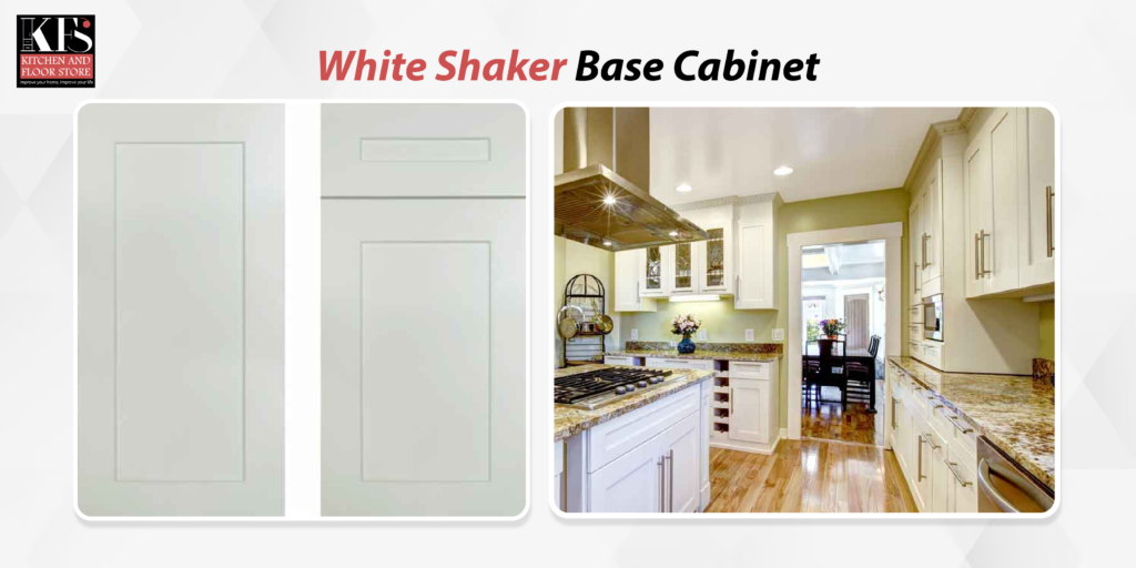 white shaker base cabinet